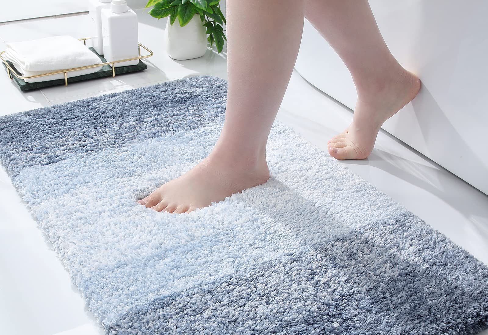 OLANLY Luxury Bathroom Rug Mat