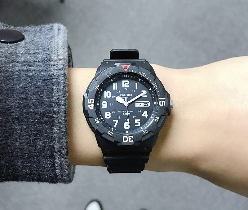 Casio EAW-MRW-200H-1BV Men's MRW200H-1BV Black Resin Dive Watch