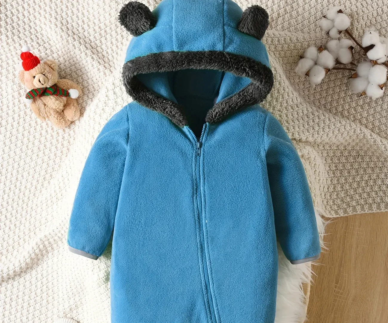 Fleece Baby Bunting Bodysuit