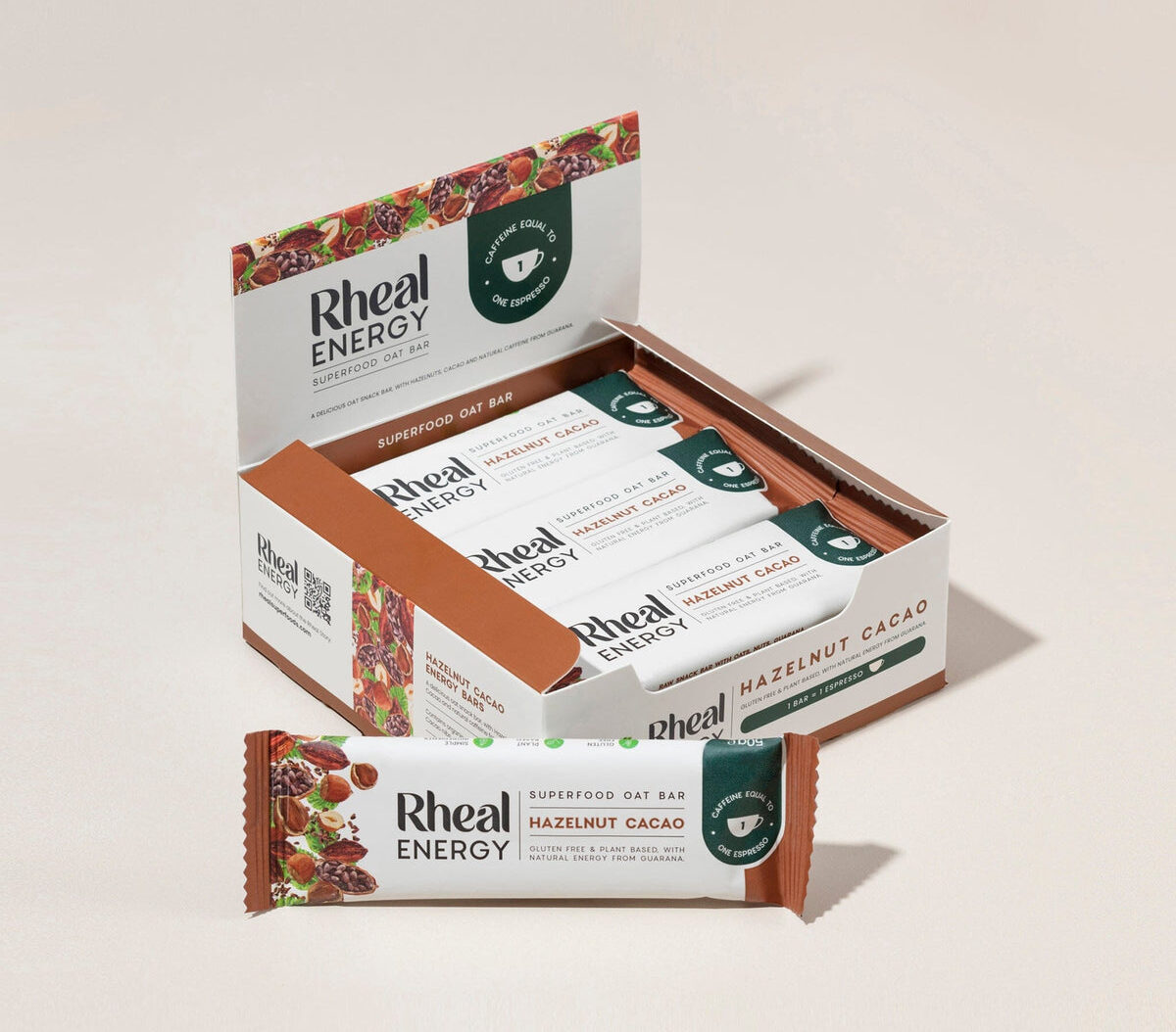 Rheal Energy Hazelnut Cacao snacks