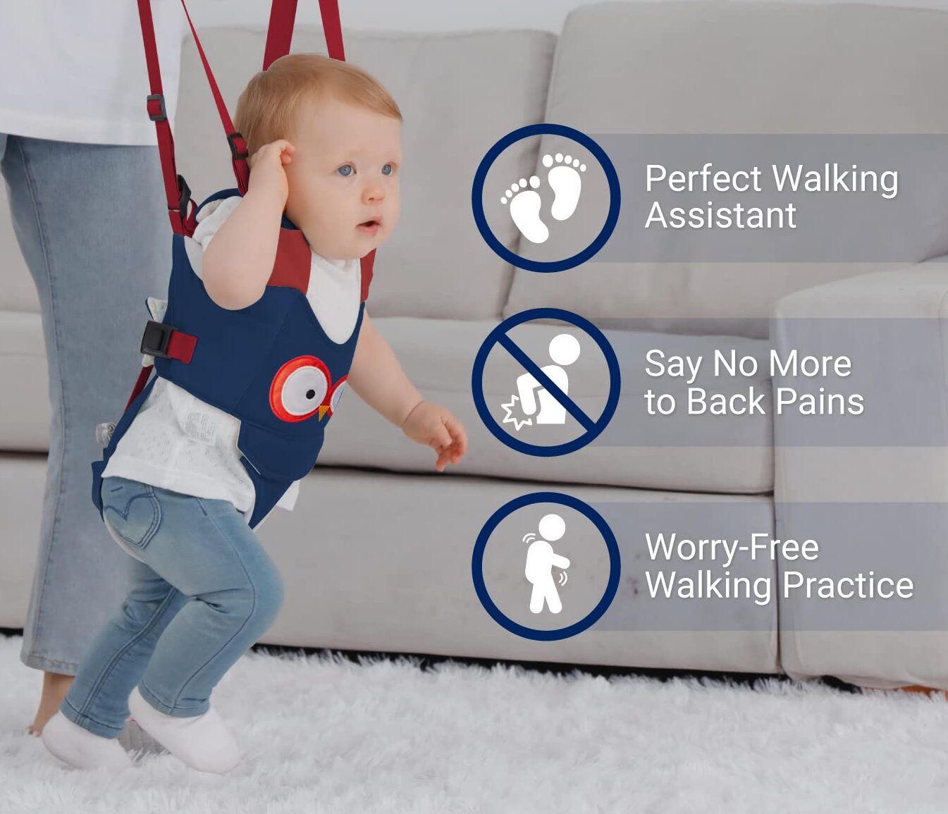 Baby Walking Harness - Handheld Kids Walker Helper
