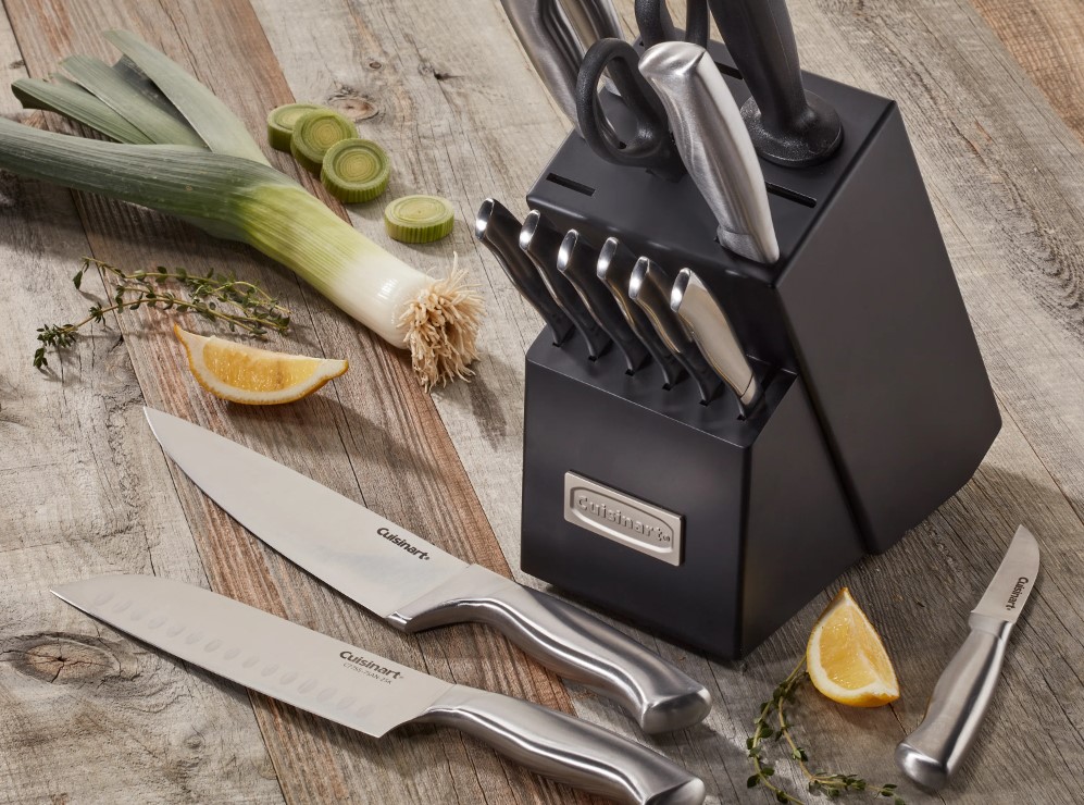 Cuisinart Elite 15-Piece Stainless Steel Knife Block Set