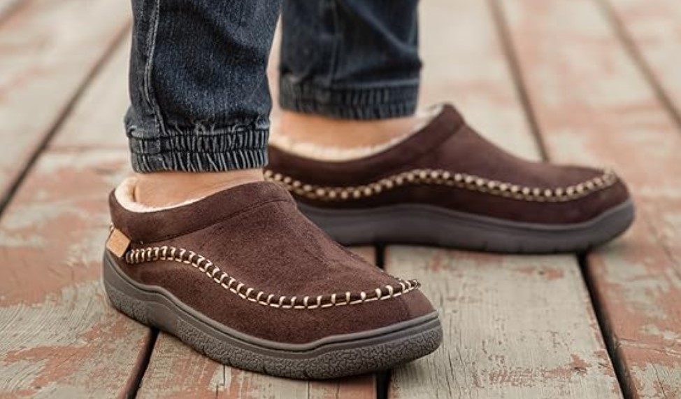 Zigzagger Men's Slip On Moccasin Slippers