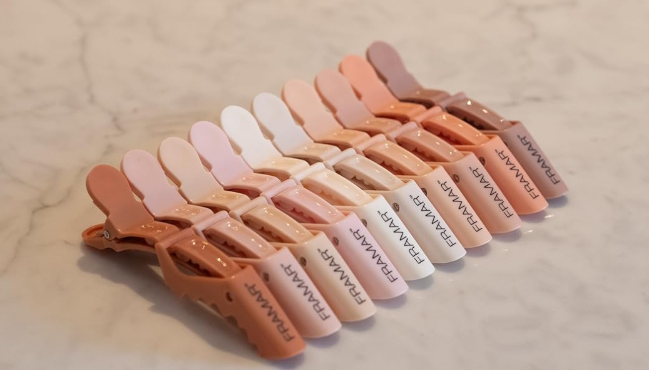 FRAMAR Neutral Alligator Clips For Hair Styling