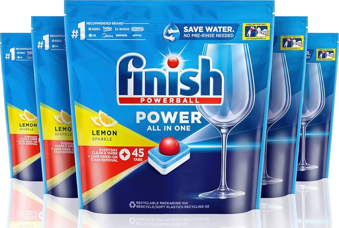 Finish Power All-in-1 Essential lemon dishwasher tablets