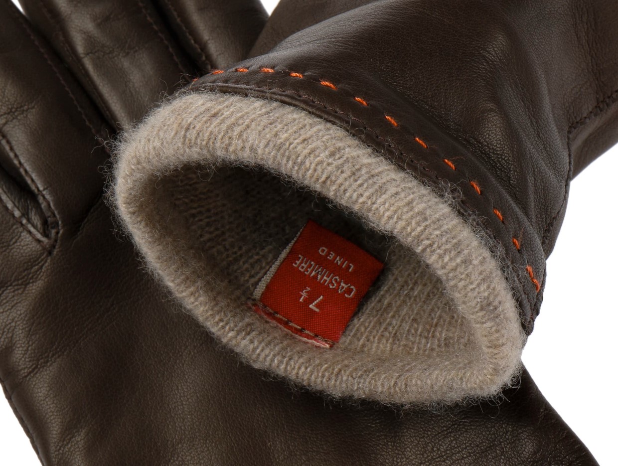 Jumia Leather Gloves with Cashmere by Caridei