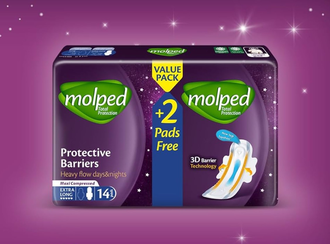 Molped Maxi Thick Sanitary Pad Extra Long x14